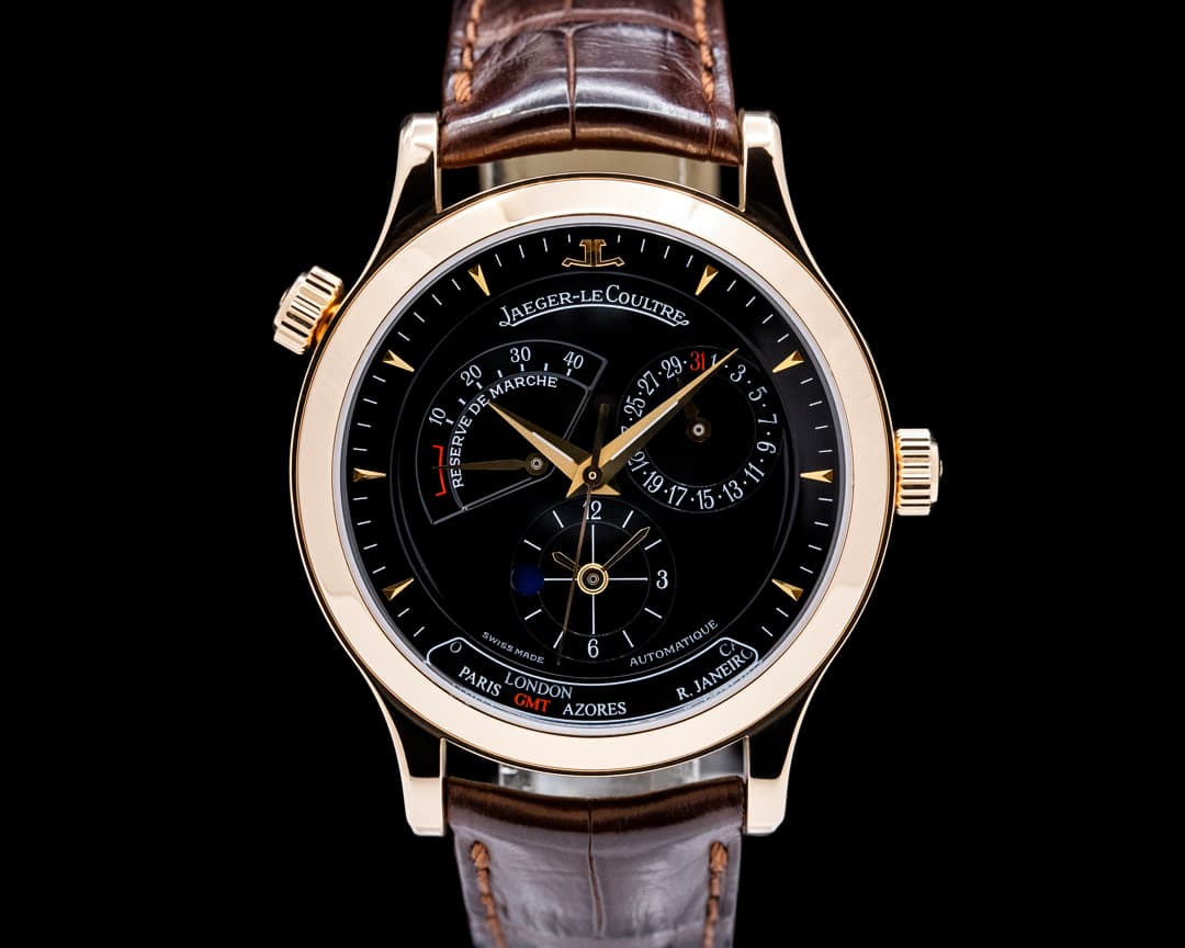 Jaeger-LeCoultre Master Geographic 18K Rose Gold Black Dial