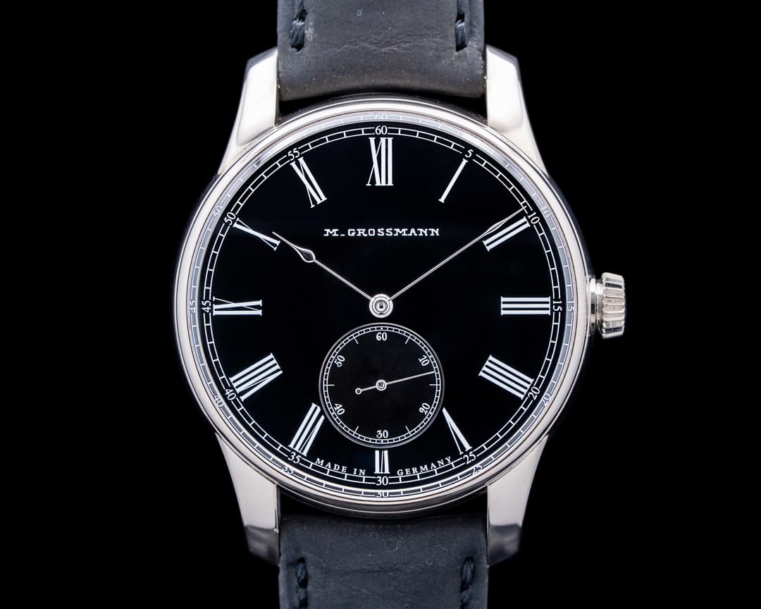 Image of Moritz Grossmann MG-002708 Hamatic Vintage 18K White Gold Black Dial LIMITED