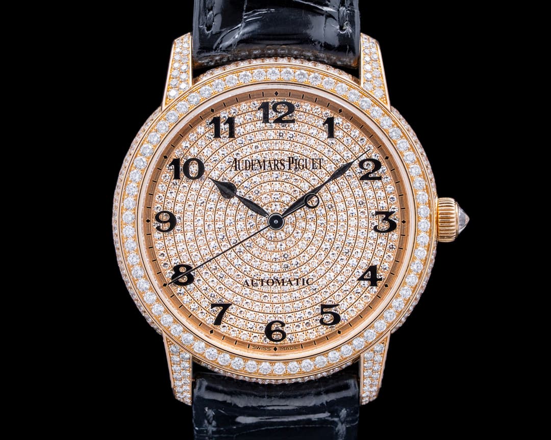 Image of Audemars Piguet Jules Audemars Diamonds 18K Rose Gold Pave Dial