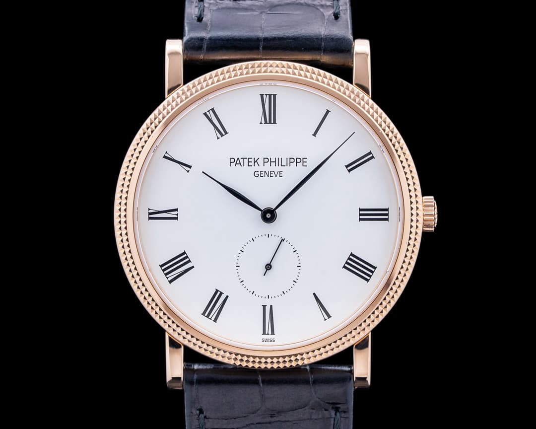 Image of Patek Philippe 5119R Calatrava 18K Rose Gold White Dial