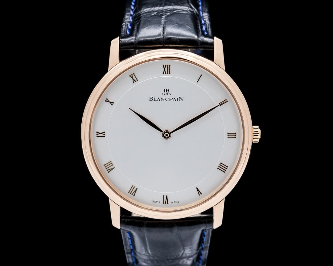 Blancpain 4053 Villeret Ultra-Slim 18K Rose Gold Silver Dial