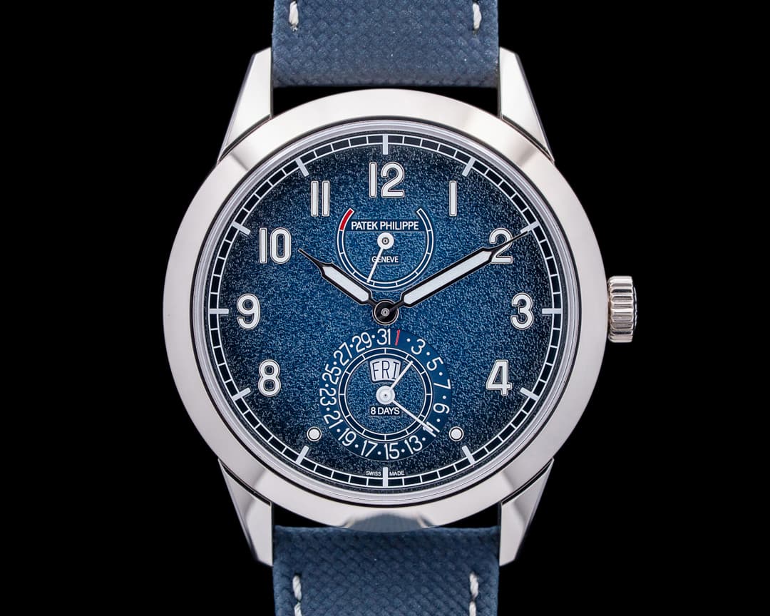 Patek Philippe 5328G Calatrava 8-Day 18K White Gold Blue Dial 2026