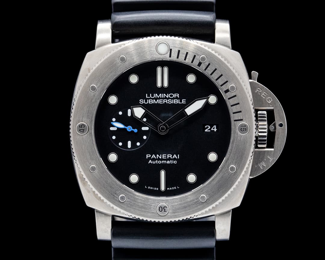 Image of Panerai PAM01305 Luminor Submersible 1950 3 Days Titanium Black Dial