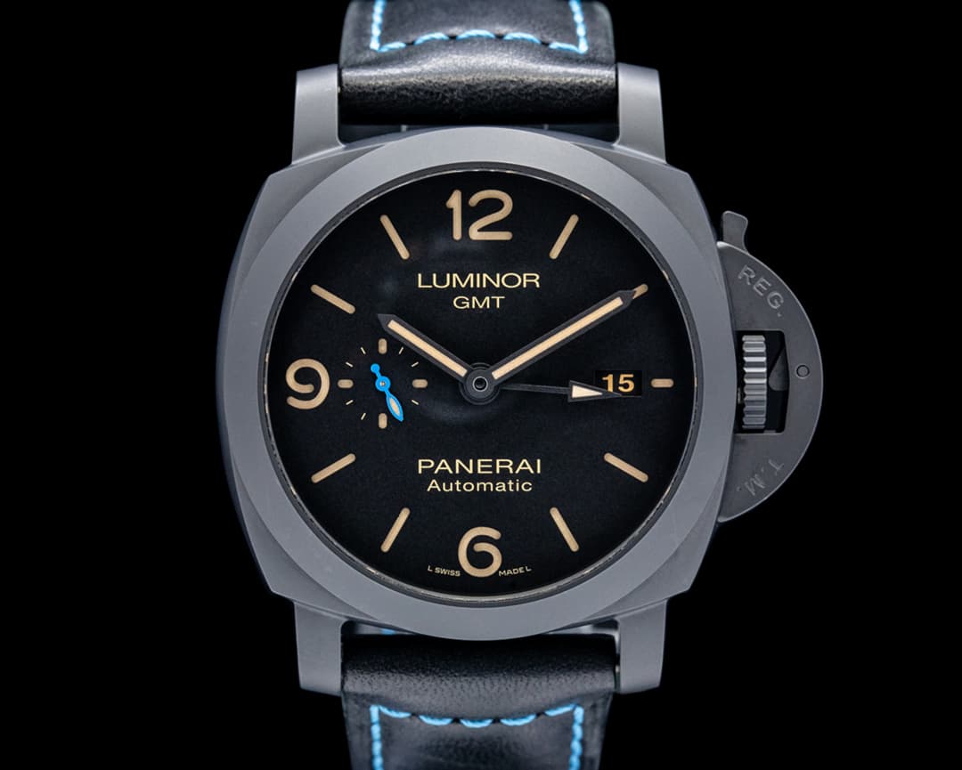 Image of Panerai PAM01441 Luminor GMT Ceramic Black Dial LIMITED