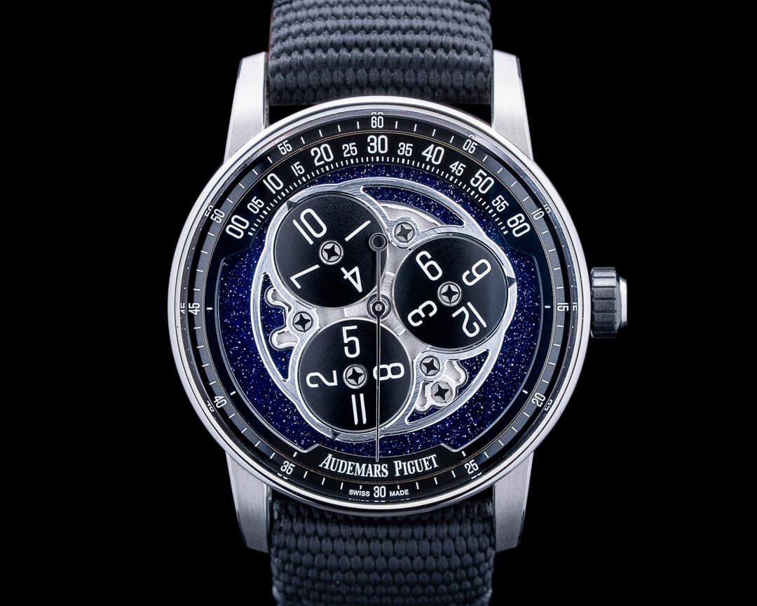 Image of Audemars Piguet 15212NB Code 11.59 Starwheel 18K White Gold Blue Aventurine Dial