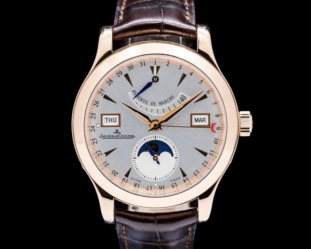 Jaeger-LeCoultre 147.2.41.S Master Control Calendar Moonphase 18K Rose Gold Silver Dial