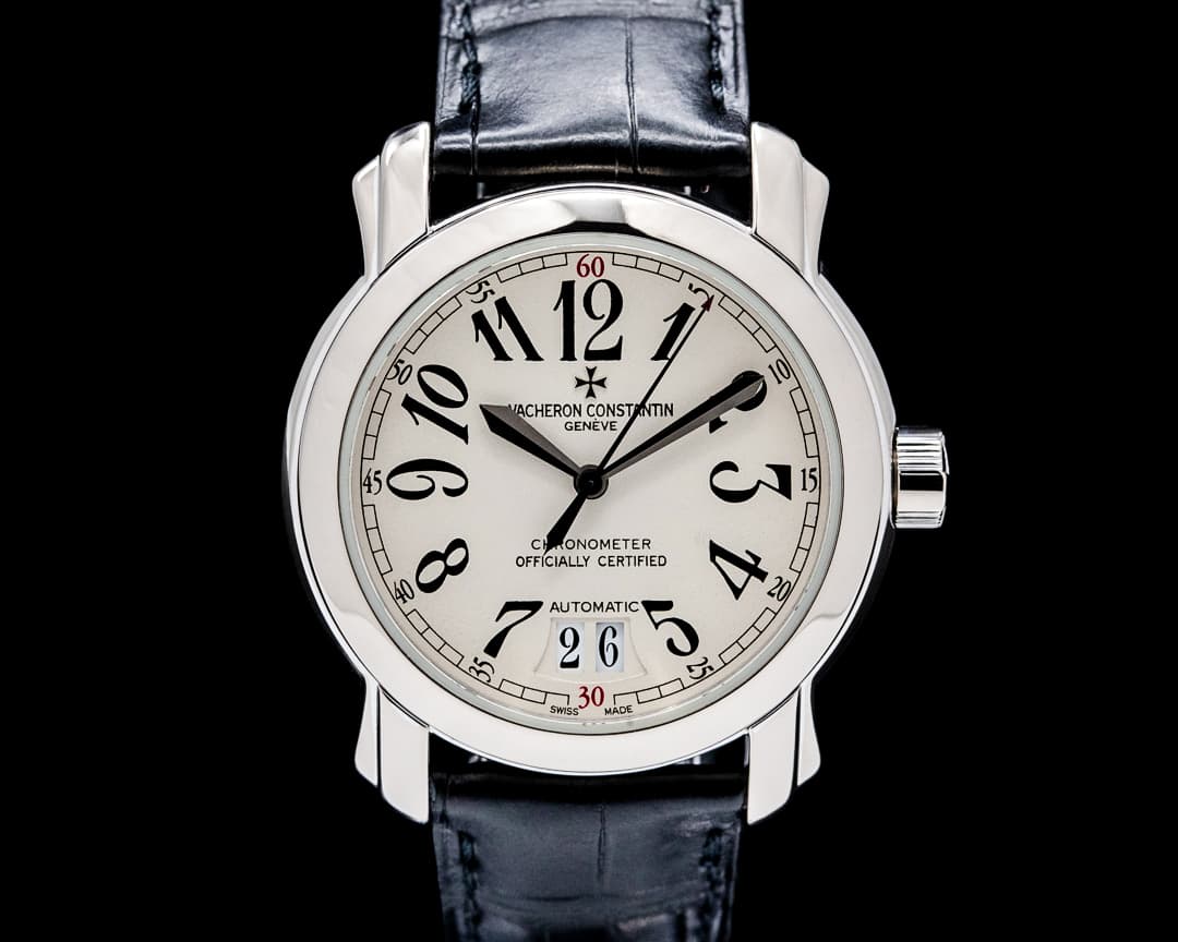Image of Vacheron Constantin 42015/000G-8902 Malte 18K White Gold Ivory Dial