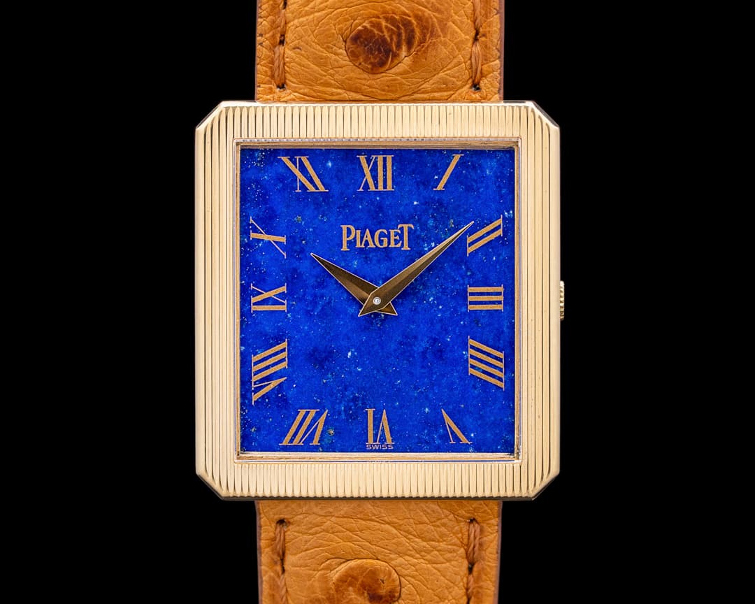 Image of Piaget 9154 Protocole 18K Yellow Gold Blue Lapis Lazuli Dial