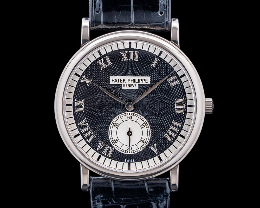 Patek Philippe 5022G Calatrava 18K White Gold Black Guilloche Dial