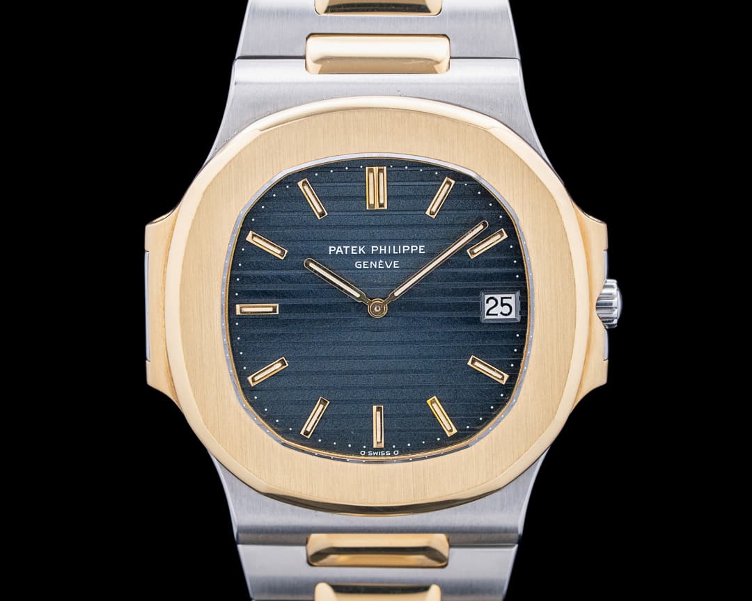 Image of Patek Philippe 3700-11JA Nautilus Jumbo 18K YG / SS Blue Dial