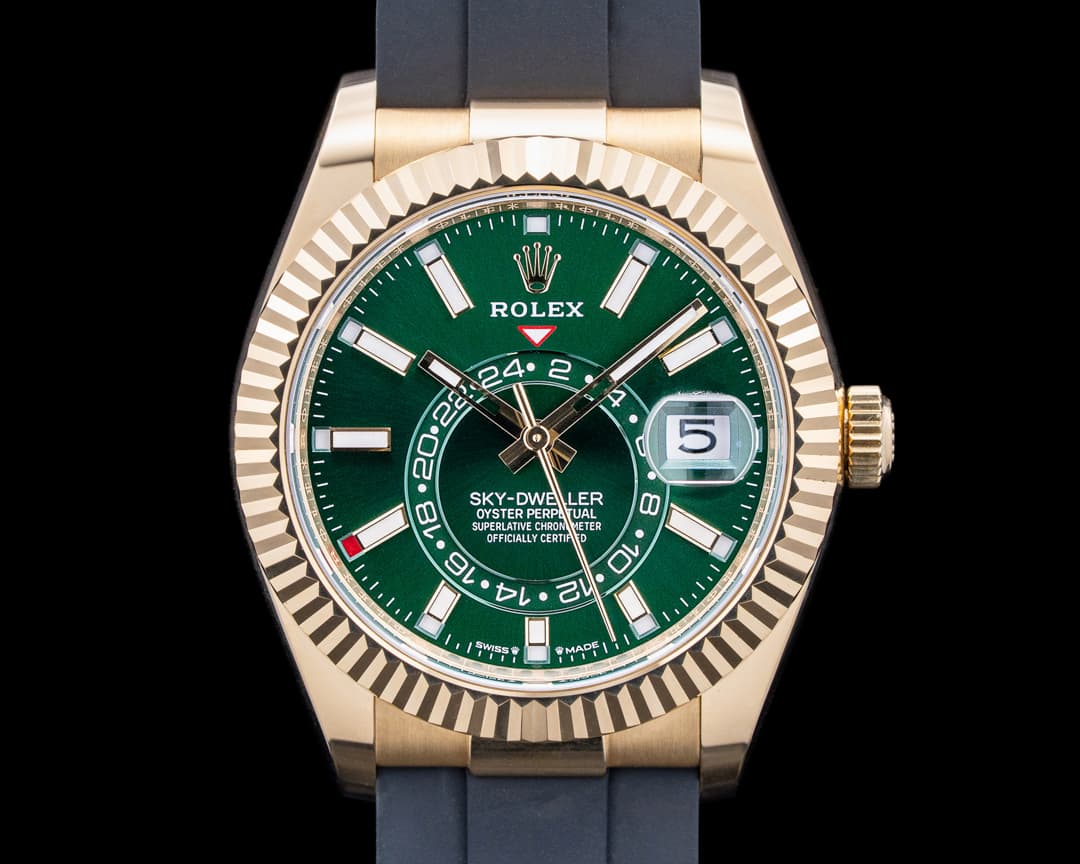 Image of Rolex 336238 Sky-Dweller 18K Yellow Gold Green Dial 2025