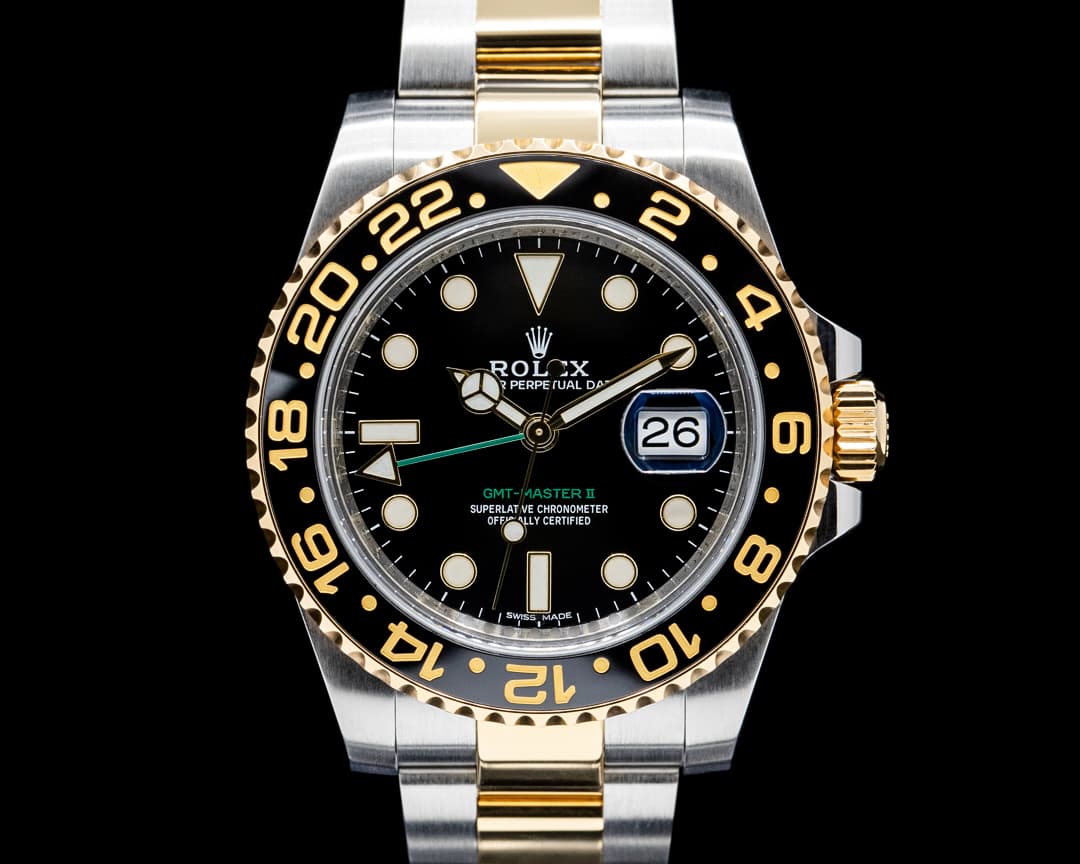 Image of Rolex 116713LN GMT Master II SS / 18K YG Black Dial