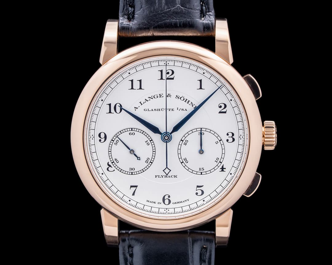 Image of A. Lange & Söhne 402.032 1815 Chronograph 18K Rose Gold Silver Dial