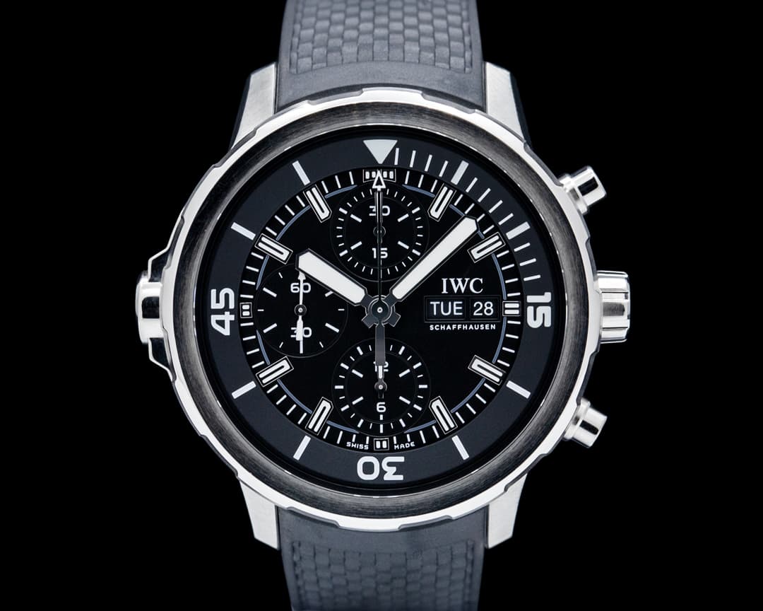Image of IWC IW376803 Aquatimer Chronograph SS Black Dial