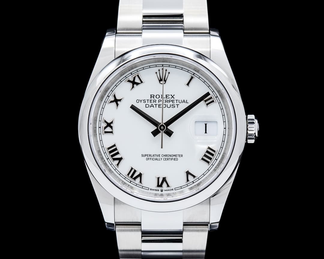 Image of Rolex 126200 Datejust 36 SS White Roman Dial 2025