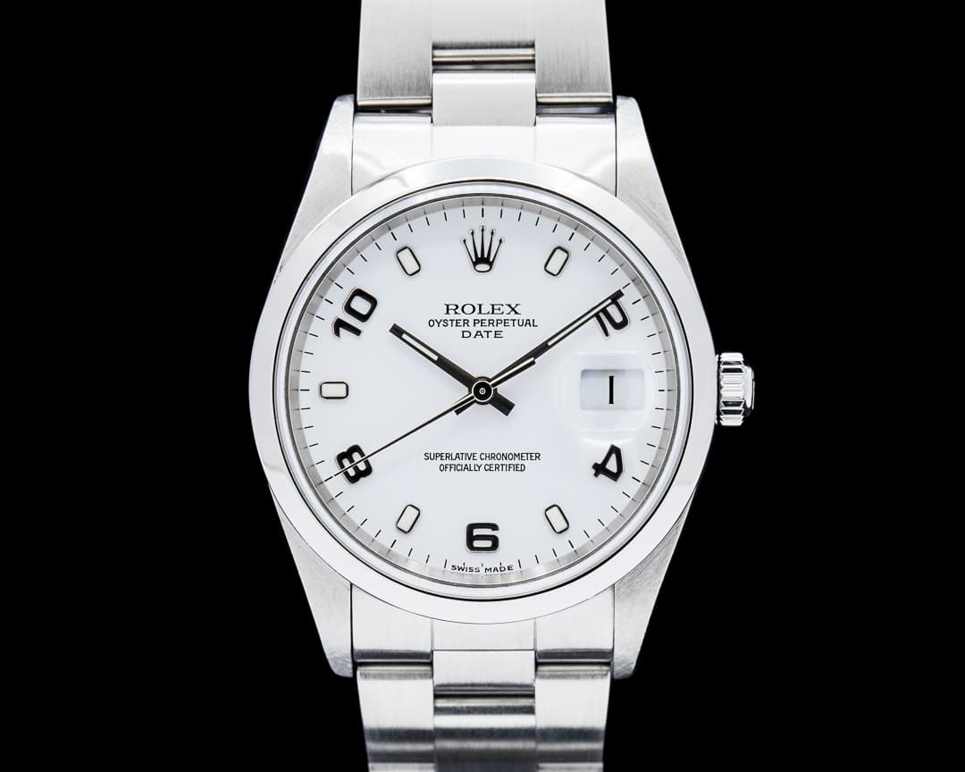 Image of Rolex 15200 Oyster Perpetual Date 34mm SS White Dial Circa. 2002