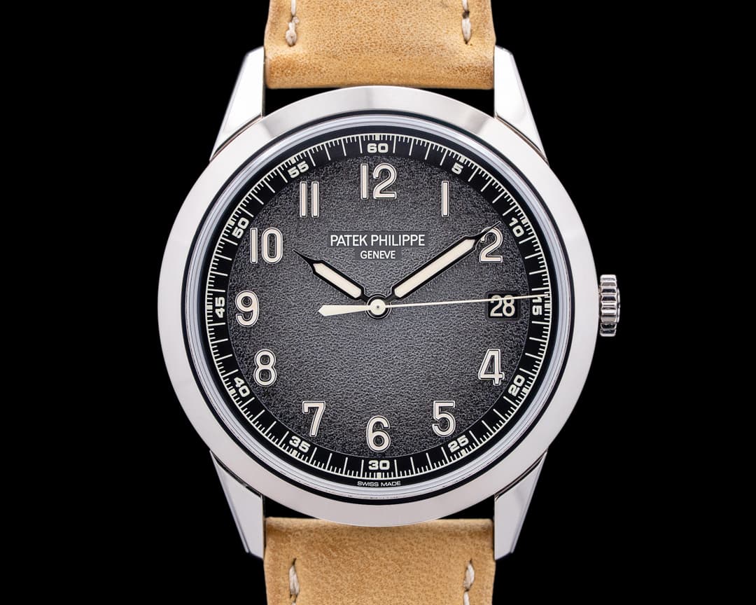 Image of Patek Philippe 5226G Calatrava 18K White Gold Charcoal Gray Textured Dial