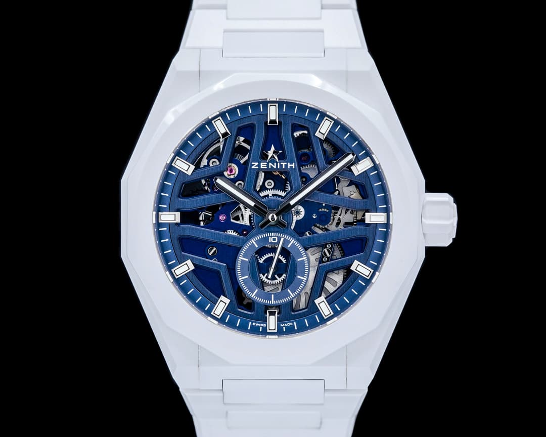 Image of Zenith Defy Skyline Skeleton White Ceramic Blue Skeleton Dial