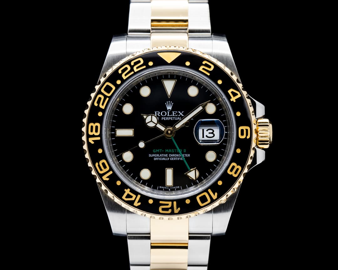 Rolex 116713LN GMT Master II SS / 18K YG Black Dial