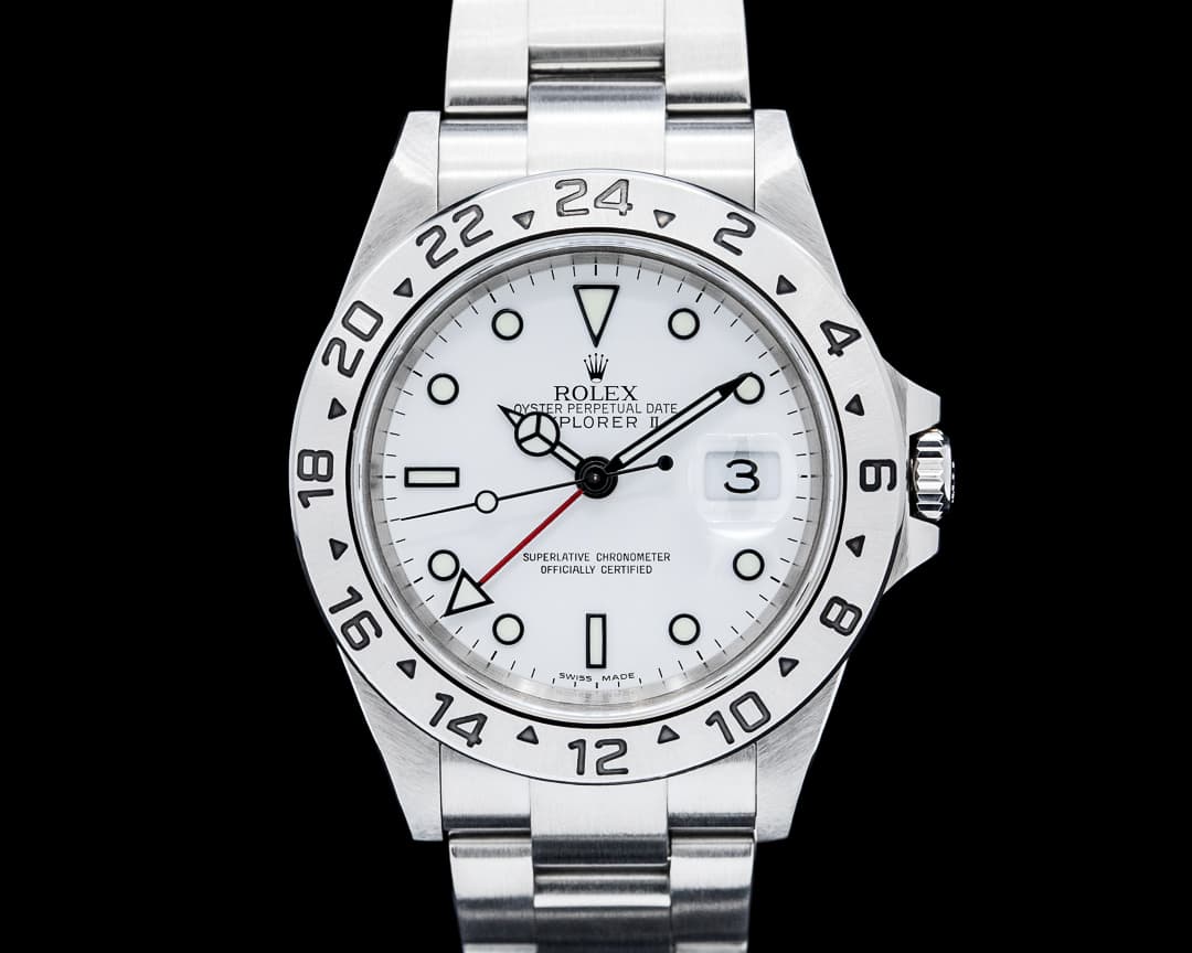 Image of Rolex 16570 Explorer II SS White Dial