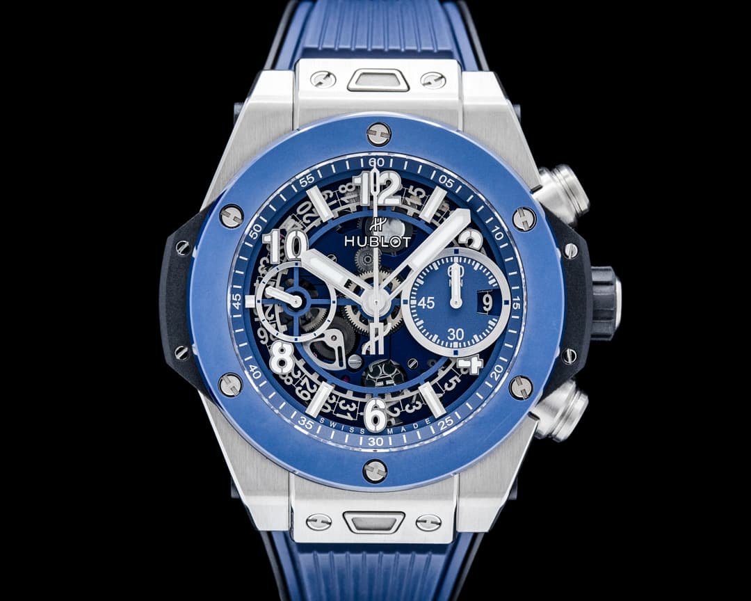 Image of Hublot Big Bang Unico Titanium Blue Ceramic Skeleton Dial