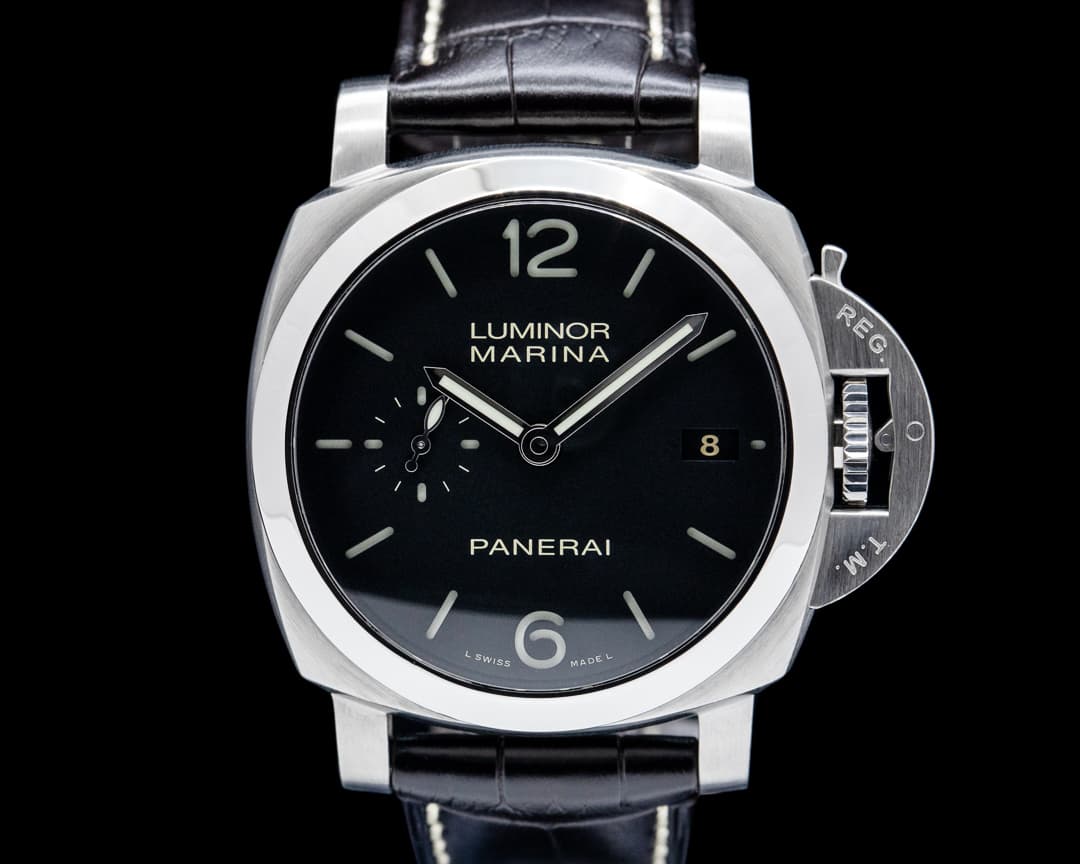 Image of Panerai PAM00392 Luminor Marina 1950 3 Days Acciaio SS Black Dial
