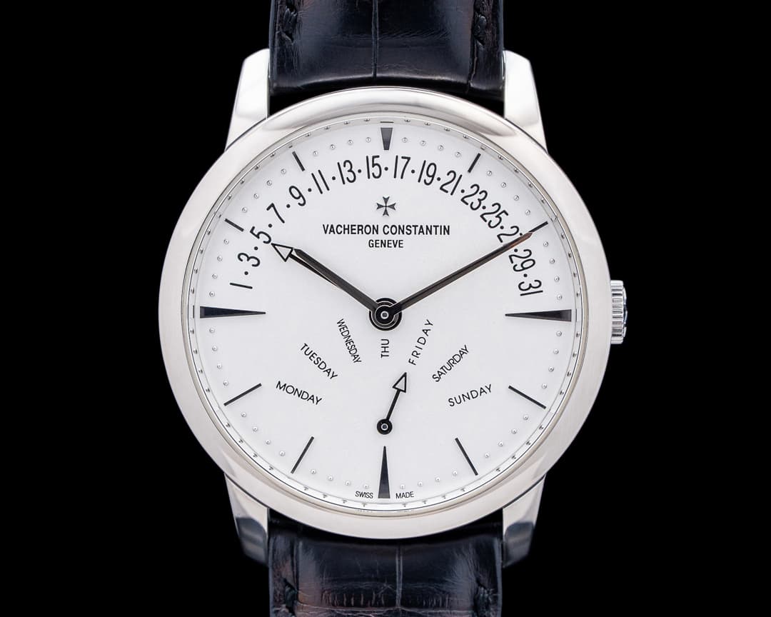 Vacheron Constantin 4000U Patrimony Retrograde Day-Date White Gold Silver Dial
