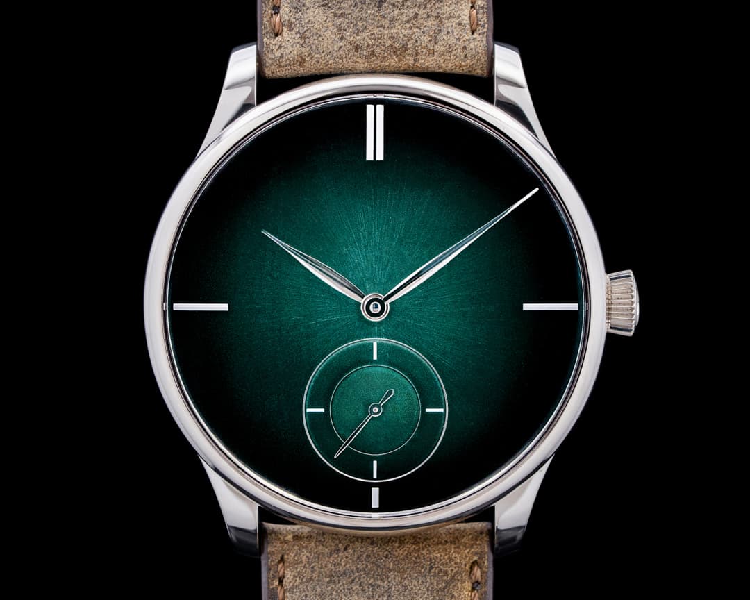 Image of H. Moser & Cie. Venturer Small Seconds XL Purity 18K White Gold Cosmic Green Dial