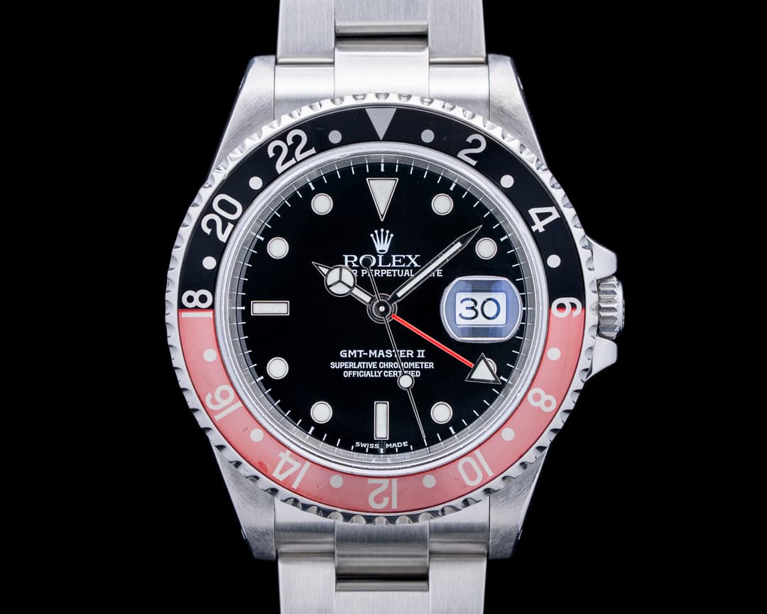 Rolex 16710 GMT-Master II Coke Bezel SS Black Dial Circa. 2000