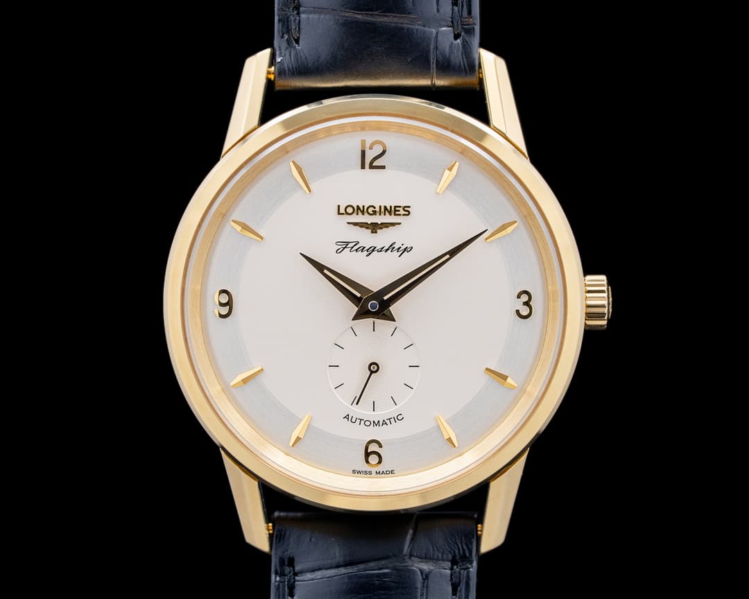 Image of Longines Flagship Heritage 60th Anniversary 18K Yellow Gold Silver Dial LIMITED