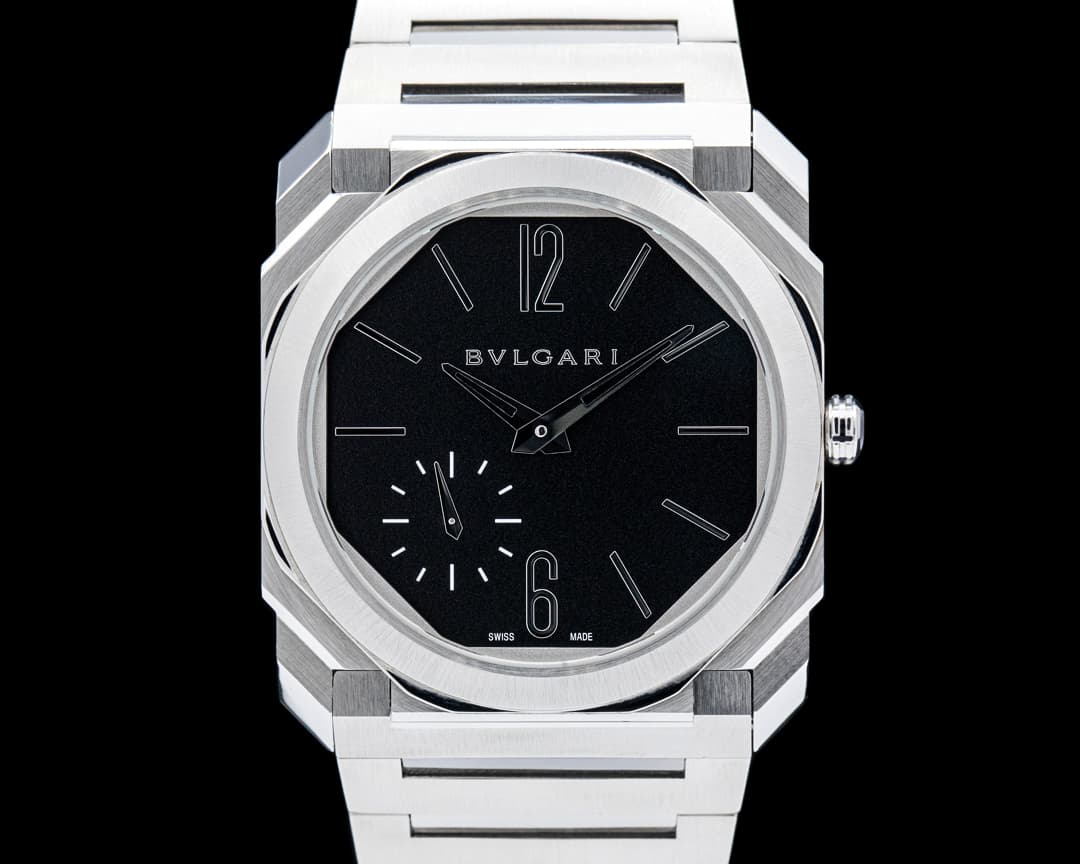 Image of Bulgari 103297 Octo Finissimo SS Black Dial