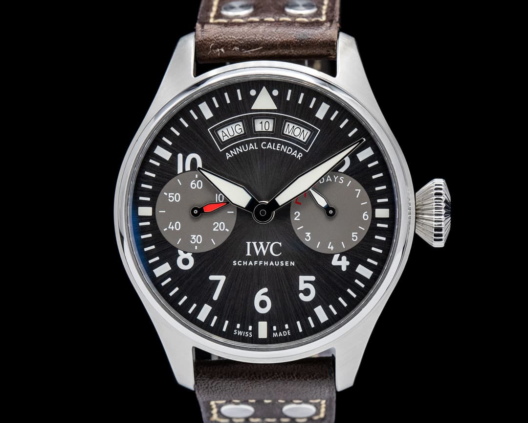 Image of IWC IW502702 Big Pilot Annual Calendar Spitfire Stainless Steel Gray Dial