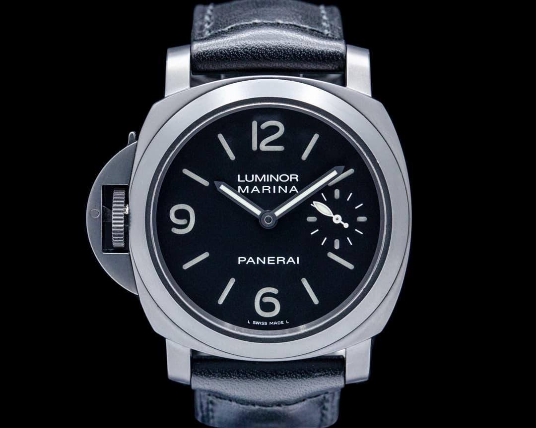 Image of Panerai PAM00026 Luminor Marina Left Handed PVD Black Dial LIMITED