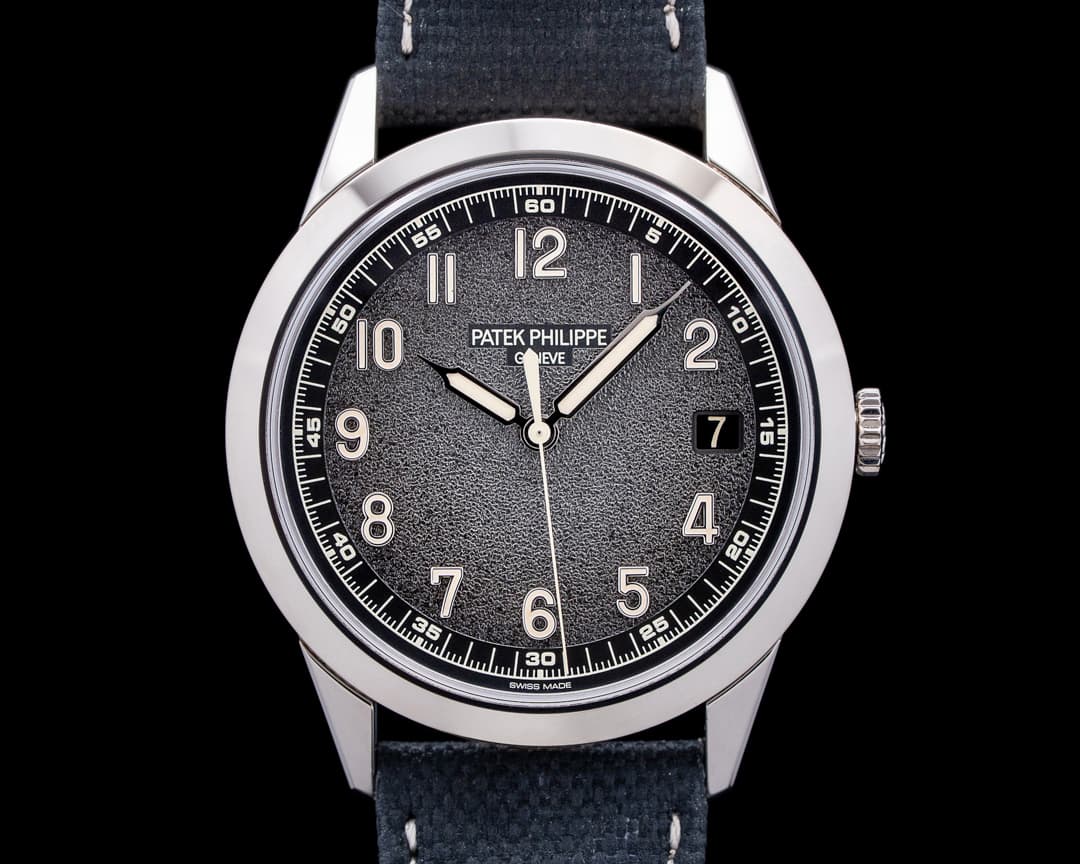 Image of Patek Philippe 5226G Calatrava 18K White Gold Charcoal Gray Textured Dial