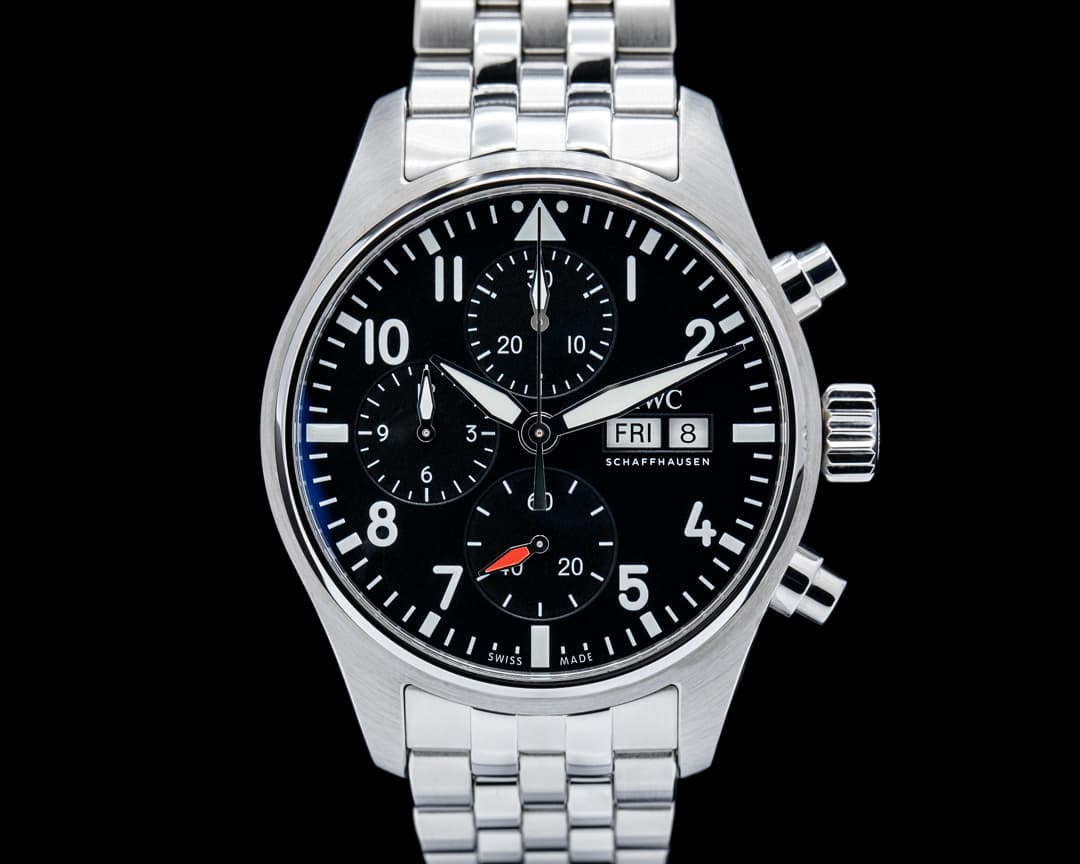Image of IWC IW388113 Pilot Chronograph 41 SS Black Dial