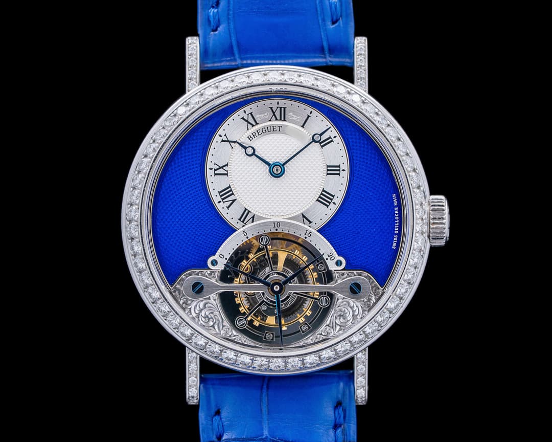 Image of Breguet 3358BB Classique Tourbillon 18K White Gold Blue Dial