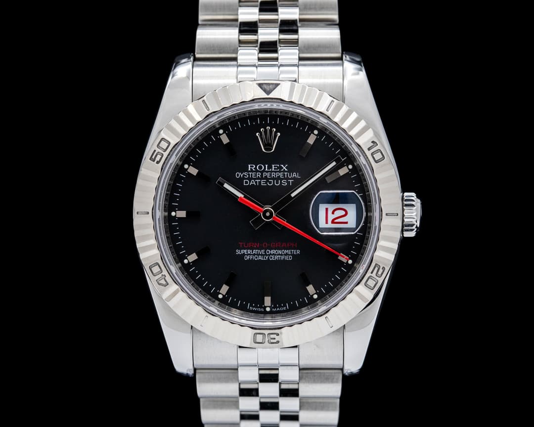 Image of Rolex 116264 Datejust Turn-O-Graph "Thunderbird" SS Black Dial Circa. 2005