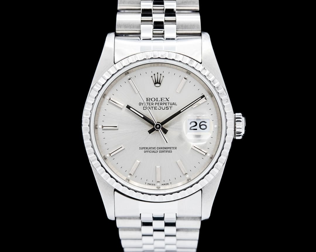 Image of Rolex 16220 Datejust SS Silver Stick Dial Circa. 1989