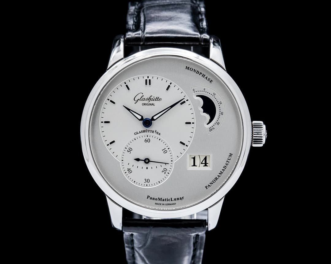 Image of Glashütte Original PanoMaticLunar SS Silver Dial