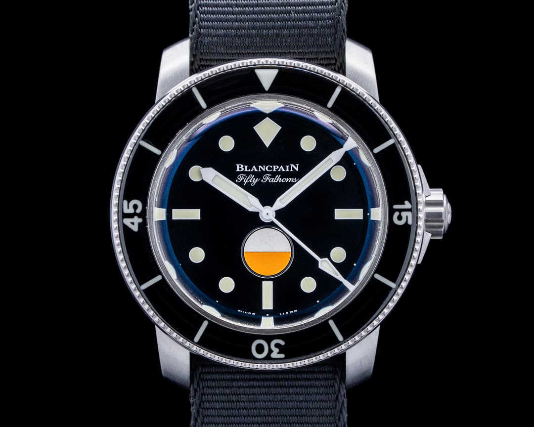 Image of Blancpain Fifty Fathoms MIL SPEC Hodinkee SS Black Dial LIMITED