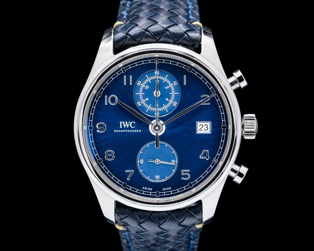 Image of IWC IW390303 Portugieser Chronograph Classic SS Blue Dial