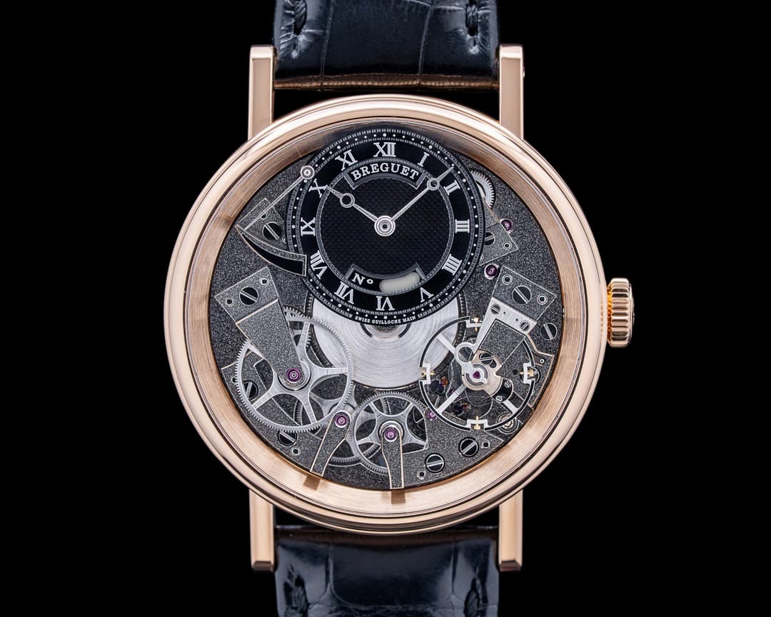 Breguet 7057BR Tradition Power Reserve 18K Rose Gold Skeleton Dial