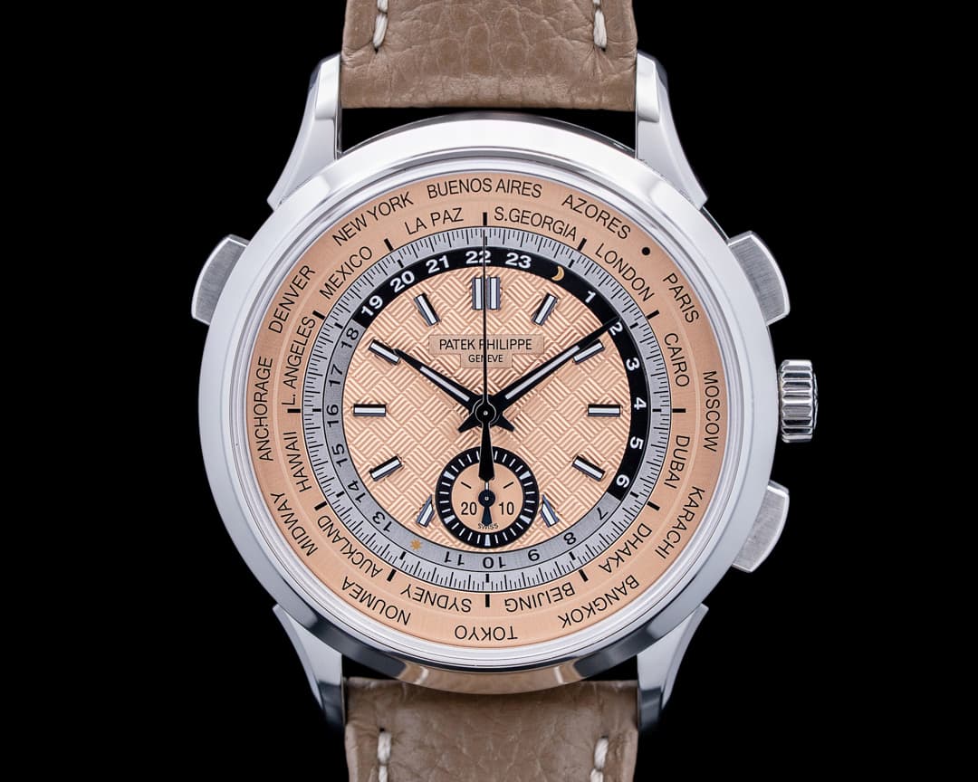 Patek Philippe 5935A World Time Chronograph Flyback SS Salmon Dial 2025