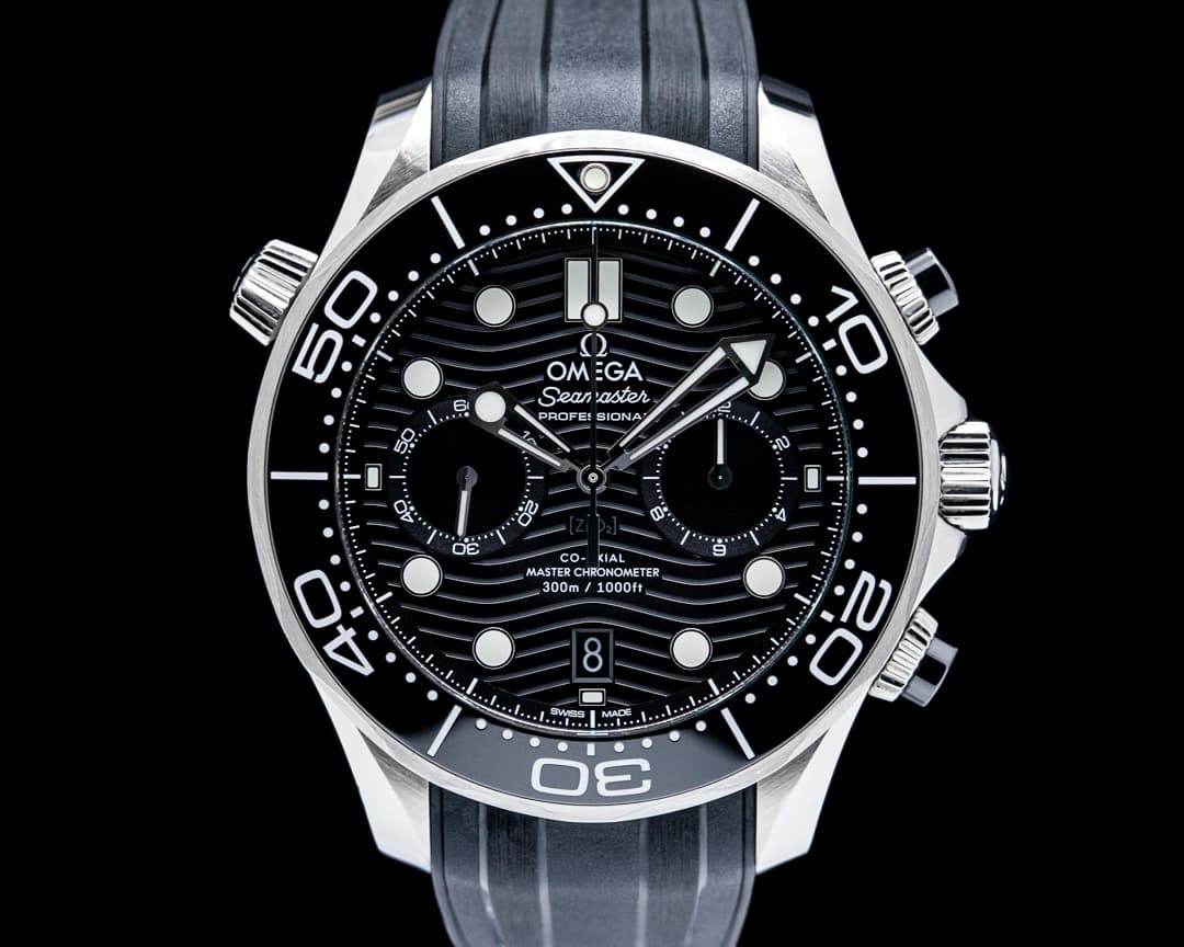Image of Omega Seamaster Diver 300M Chronograph SS Black Dial