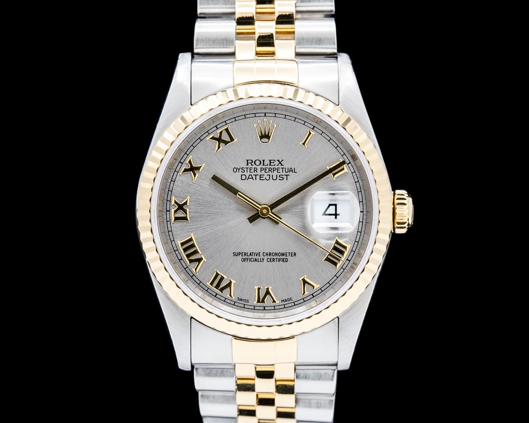 Image of Rolex 16233 Datejust 18K YG / SS Gray Dial Circa. 2000