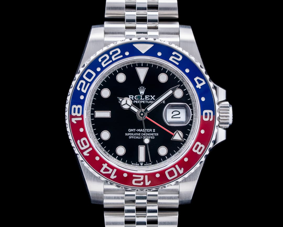 Rolex 126710BLRO GMT-Master II Pepsi Bezel SS Black Dial