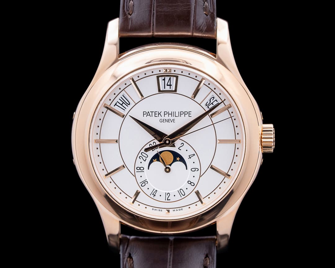 Image of Patek Philippe 5205R-001 Annual Calendar 18K Rose Gold Silver Dial