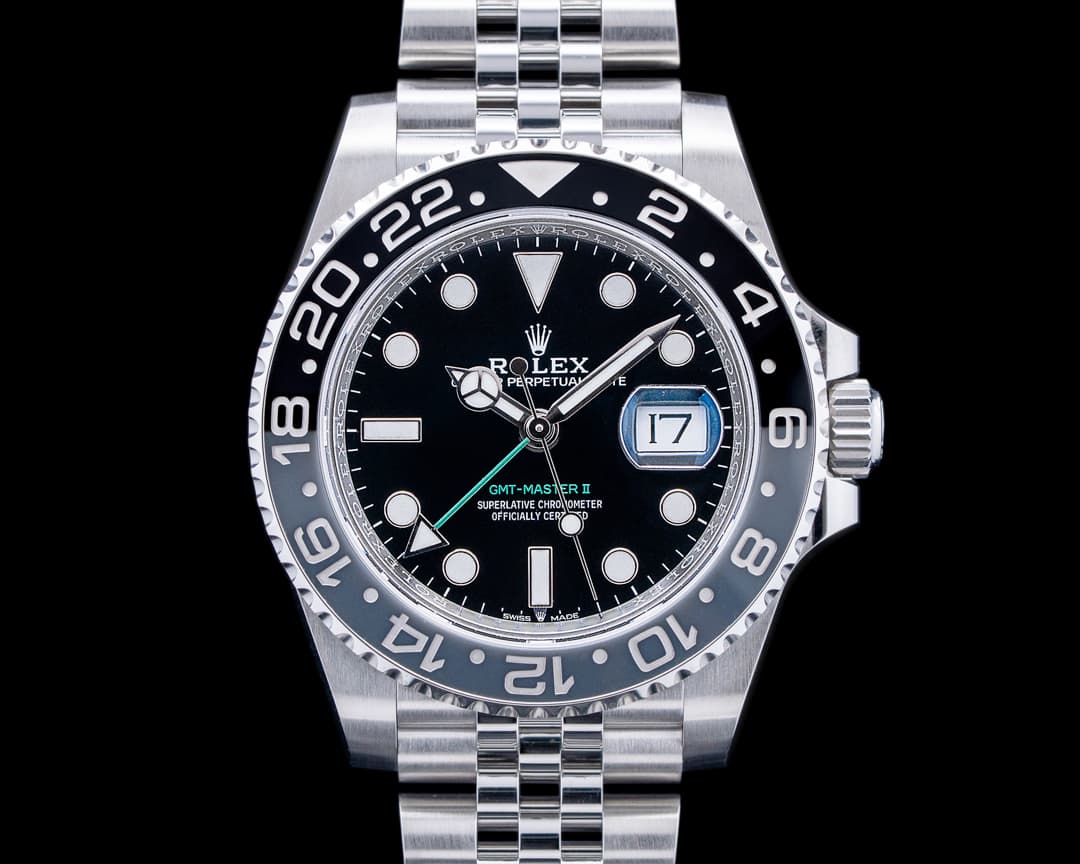 Rolex 126710GRNR GMT Master II Jubilee SS Black Dial 2025