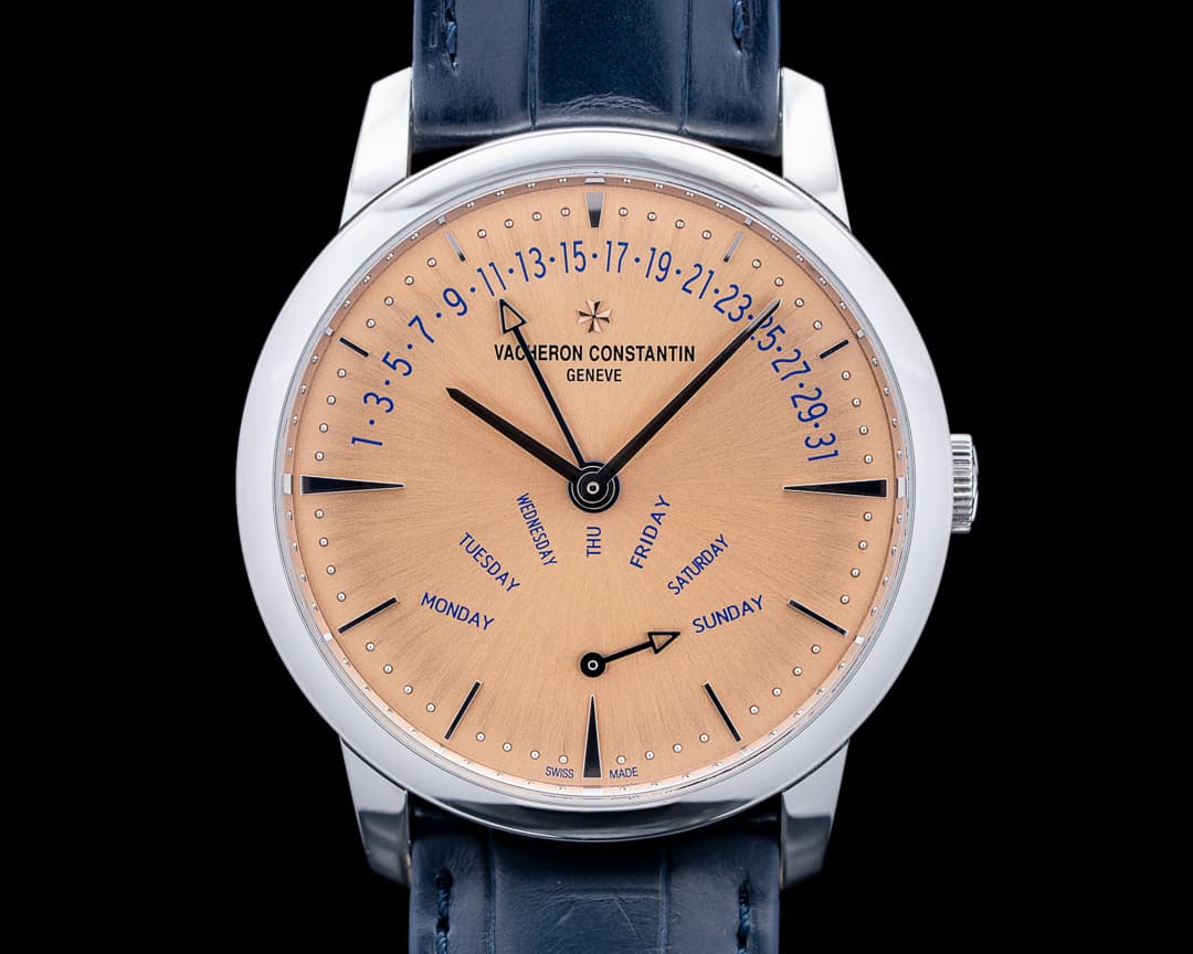 Image of Vacheron Constantin 4000U Patrimony Retrograde Day-Date Platinum Salmon Dial