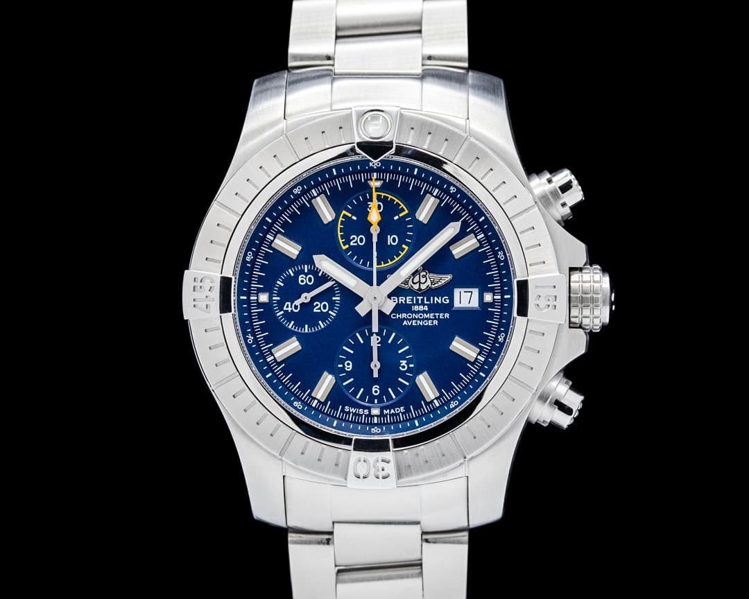 Image of Breitling A13317 Avenger Chronograph 45 SS Blue Dial